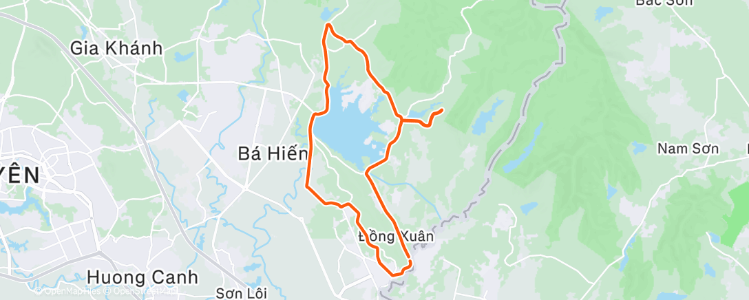 Map of the activity, Afternoon Ride