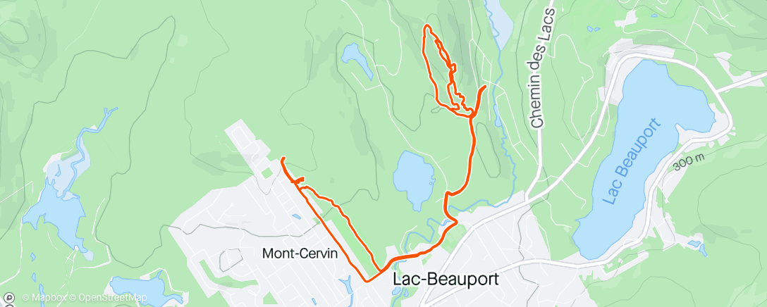 「Tellement le fun le
Mountain bike」活動的地圖