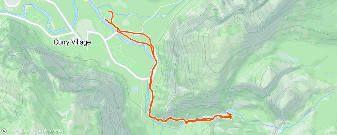 Map of the activity, Mist Trail