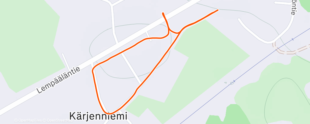 Map of the activity, Afternoon Walk