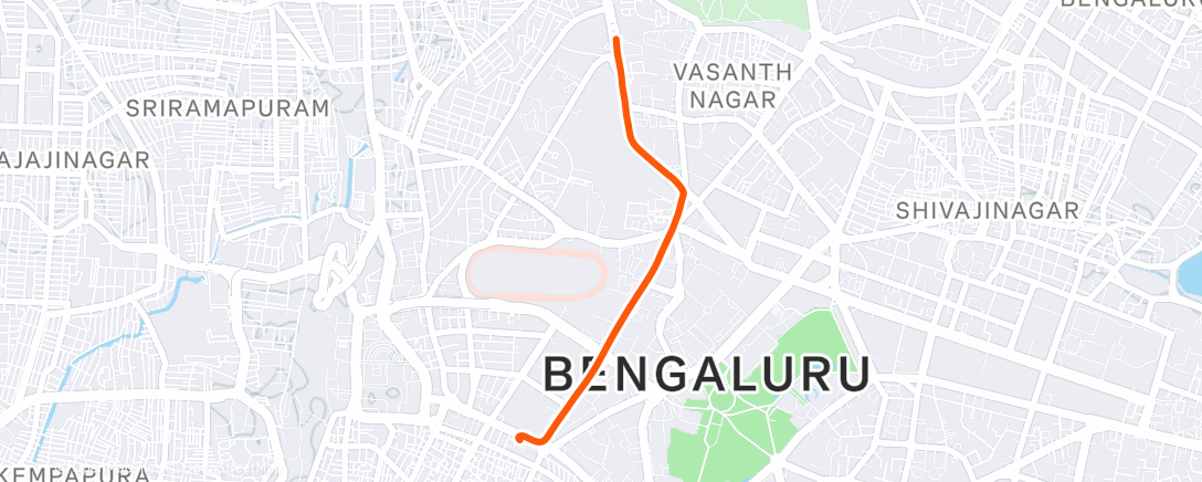 Map of the activity, Evening Ride