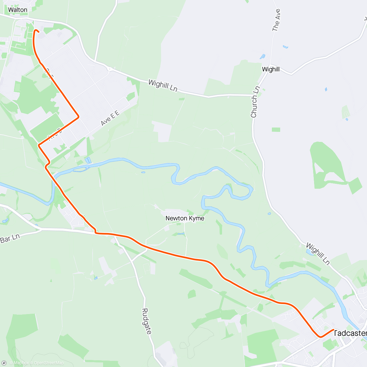 Map of the activity, Ride to work