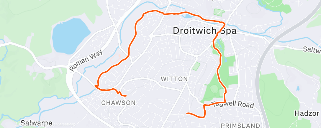 Map of the activity, Morning Run