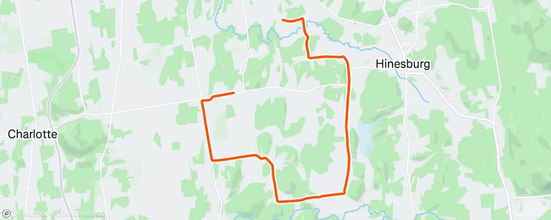 Map of the activity, Cycling