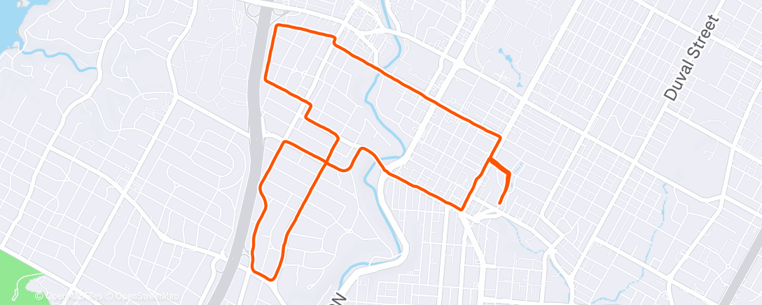 Map of the activity, Morning Run