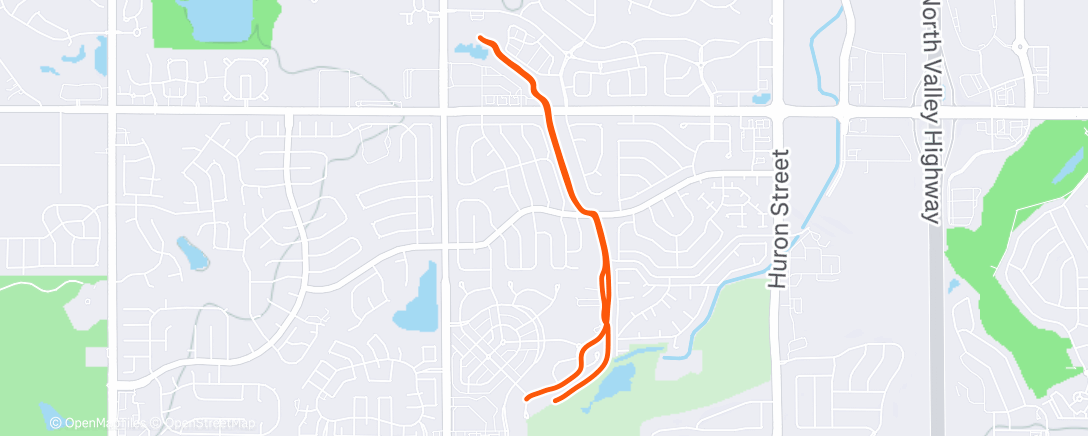 Map of the activity, Morning Run