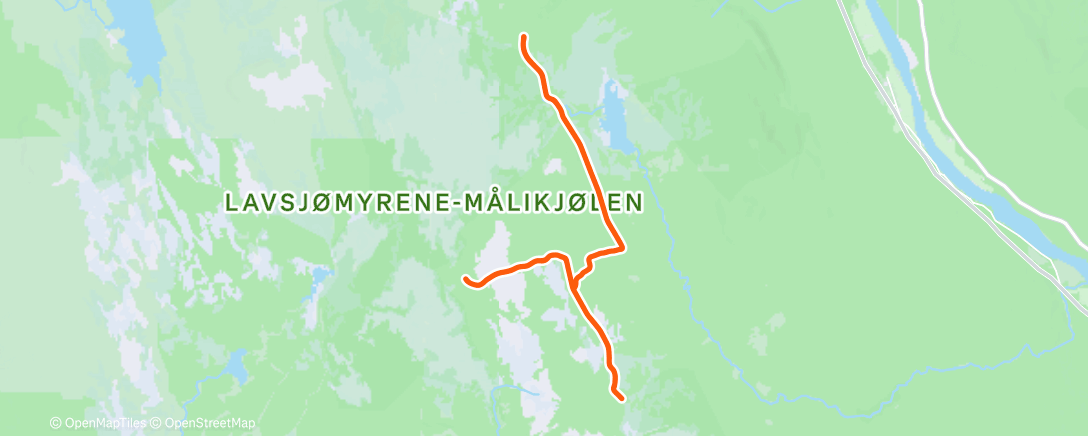 Map of the activity, Morning Nordic Ski