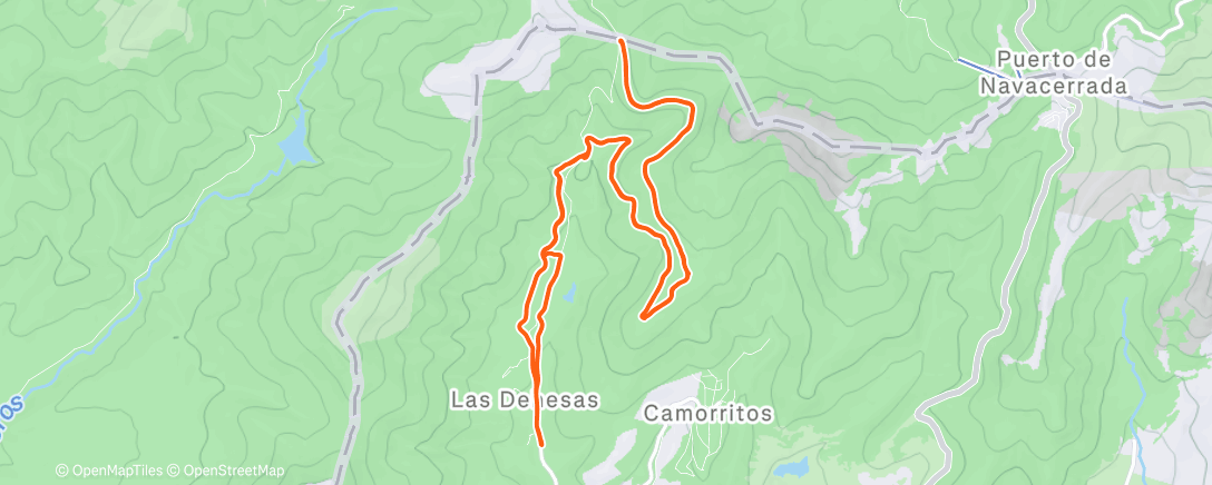 Карта физической активности (Fuenfría invernal)