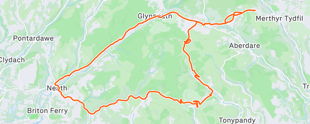 Map of the activity, Bwlch and rhigos