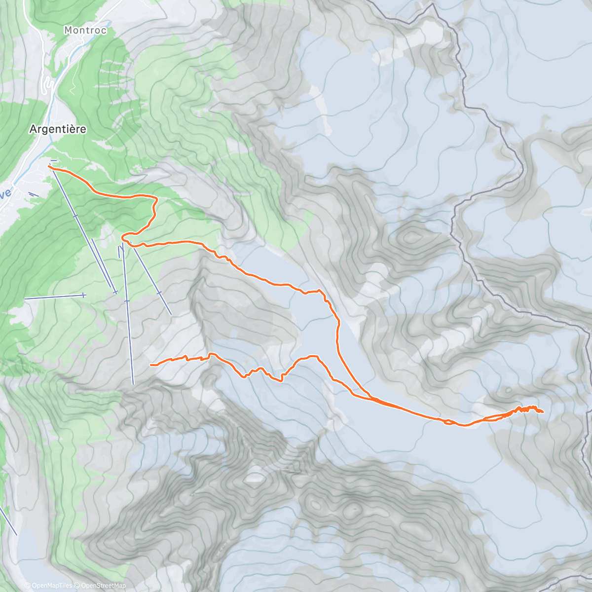 Карта физической активности (Balade vers le col d’Argentiere 😍)