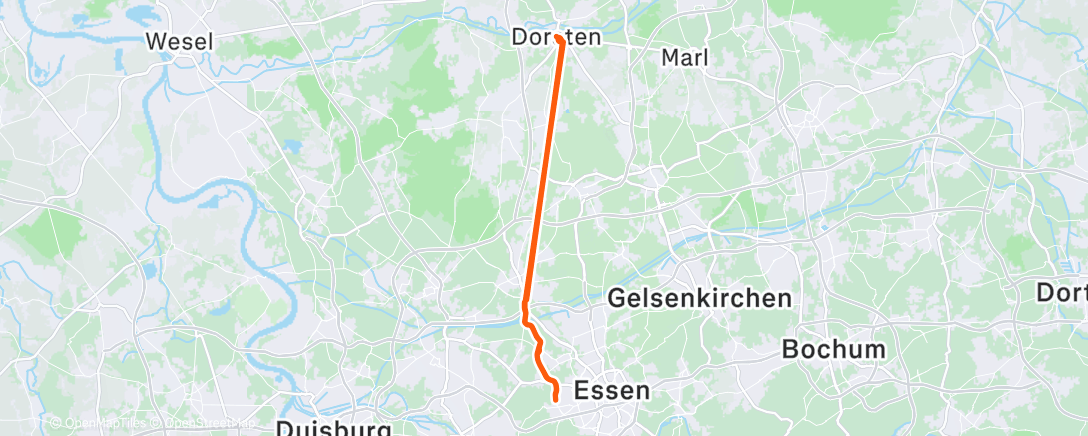 Map of the activity, Afternoon Ride