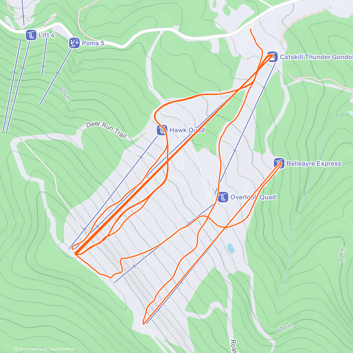 Map of the activity, Morning Snowboard