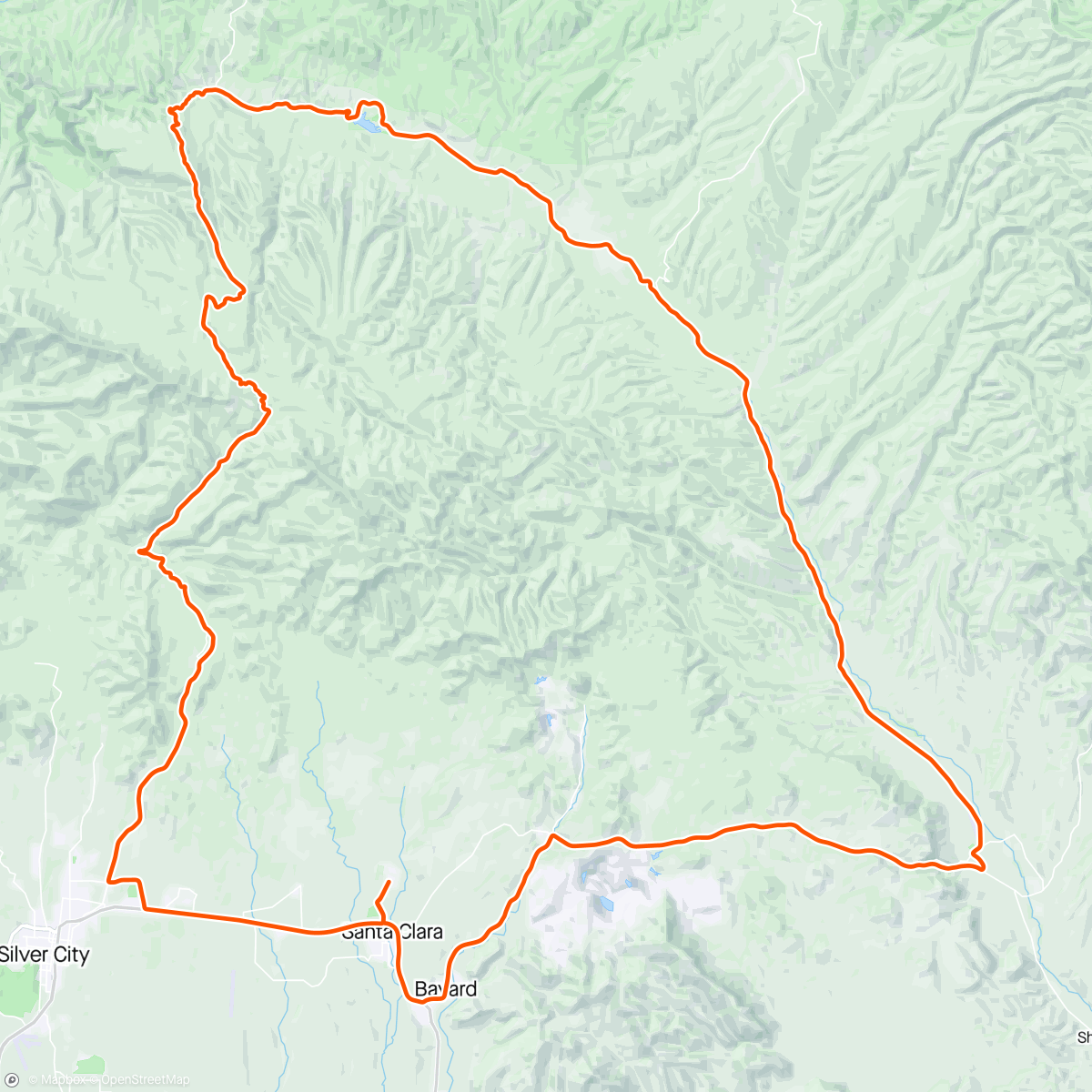 Map of the activity, Stage 2 - Tour of the Gila