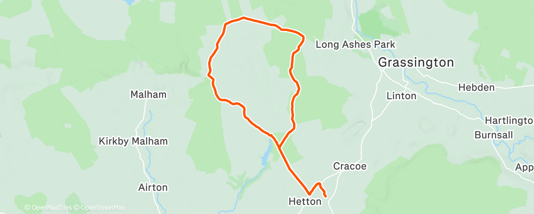 Mapa de la actividad (Bluebird in the dales)