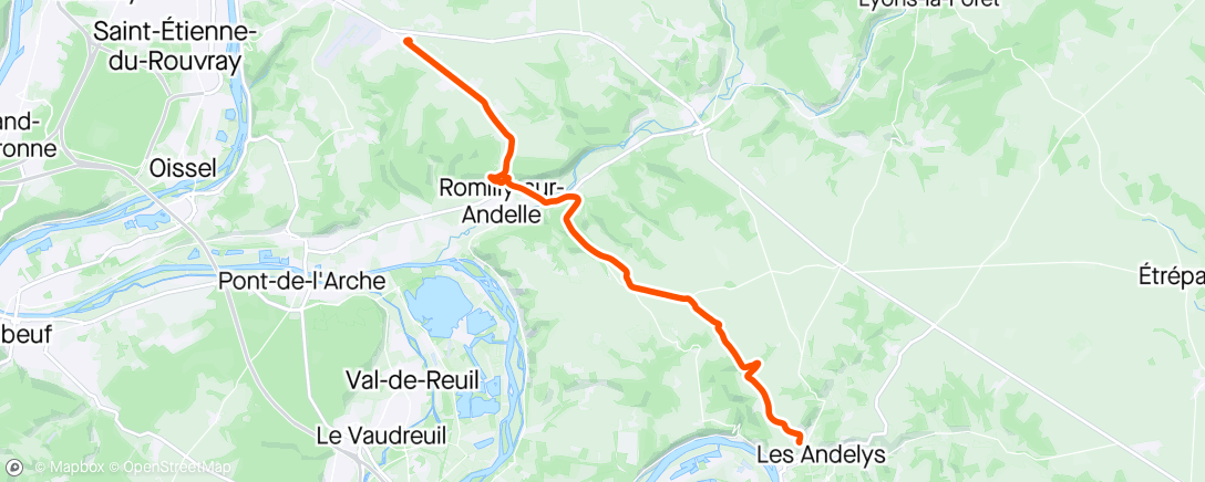 Map of the activity, Compteur non déclenché au départ manque 35 km