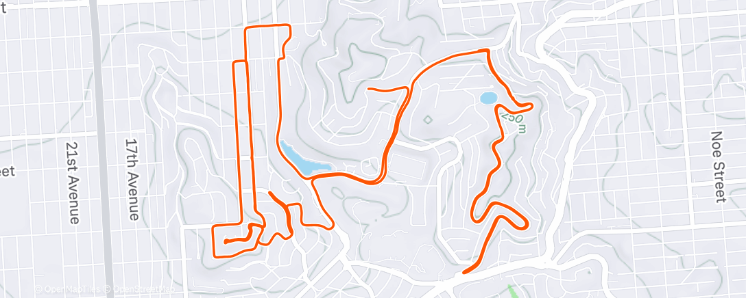 Map of the activity, City hills