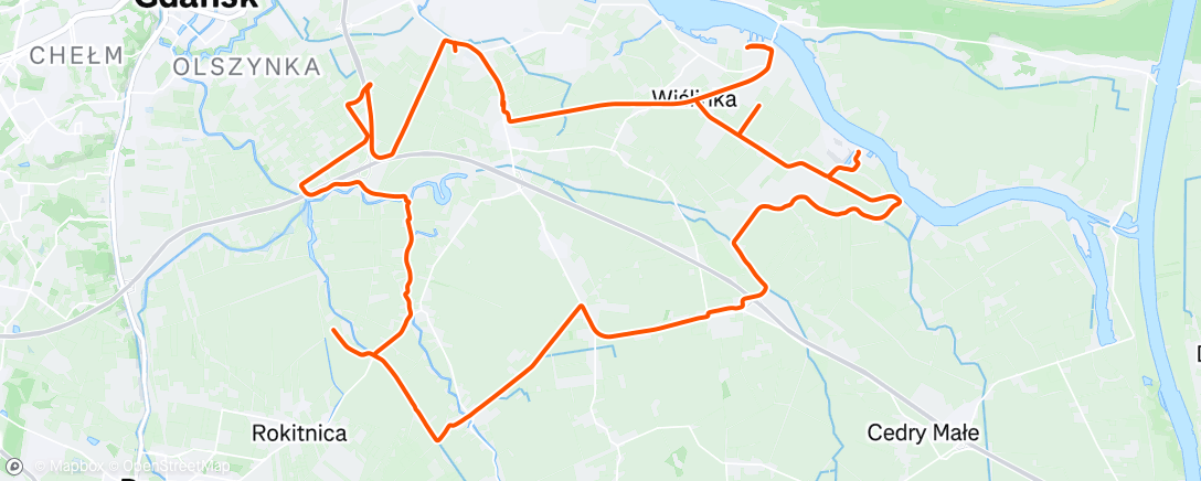 Map of the activity, Lunch Gravel Ride