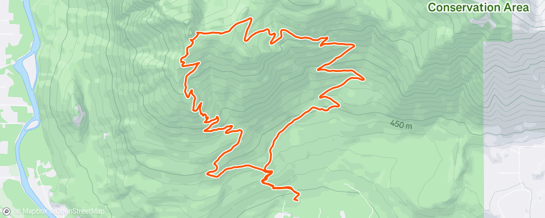 Map of the activity, Morning Hike