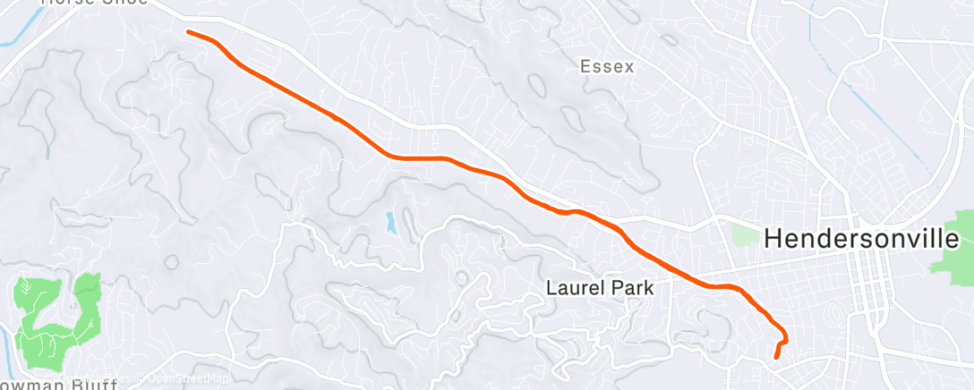 Map of the activity, Longer run of the week