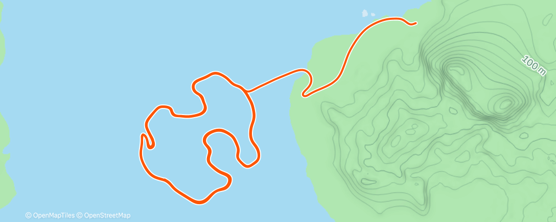 Map of the activity, Zwift - Group Ride: GXY SURGE [1.6-2.5wkg] – CAT D (D) on Volcano Circuit CCW in Watopia