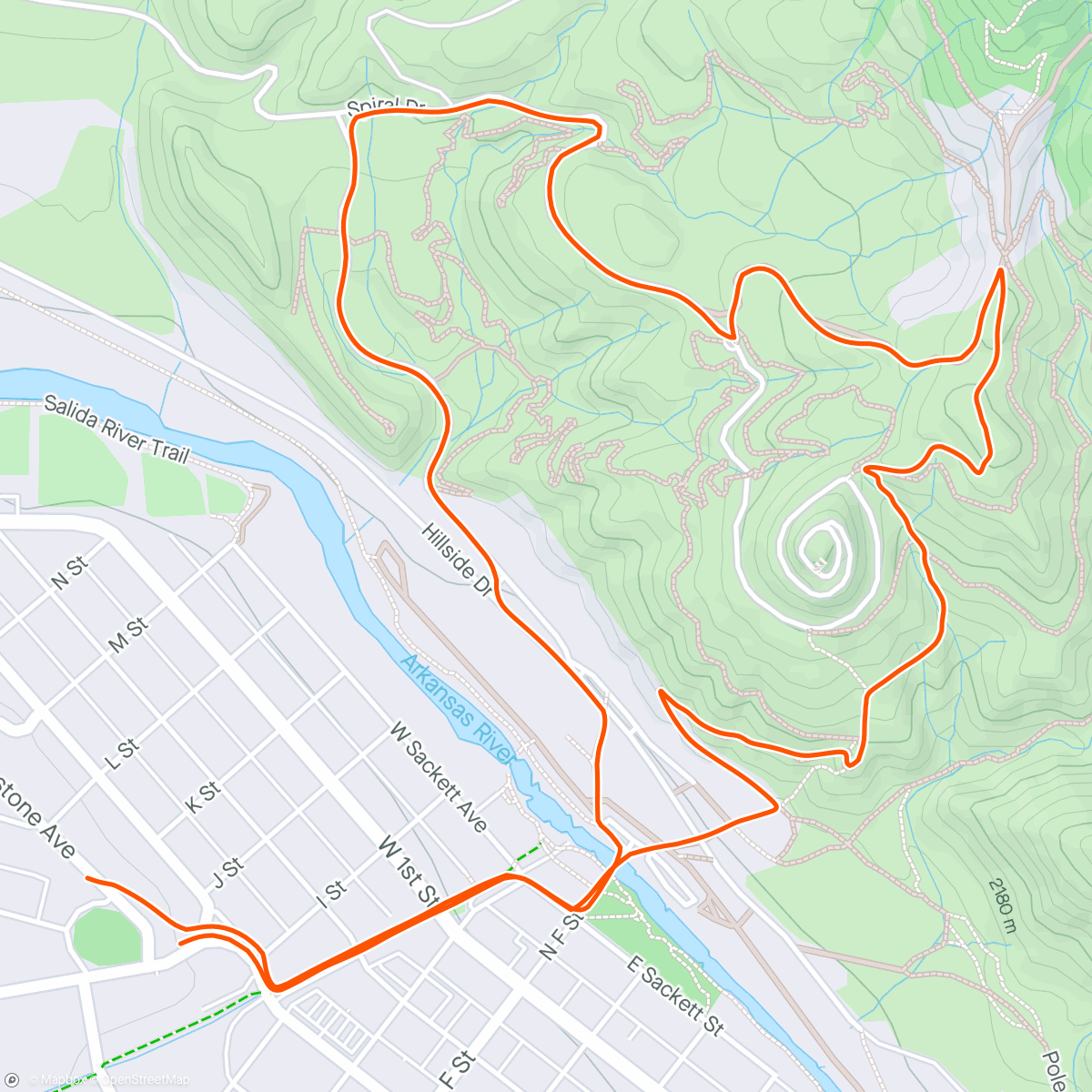 Map of the activity, Run with Erik