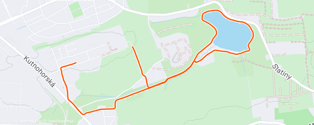 Map of the activity, Lunch Run