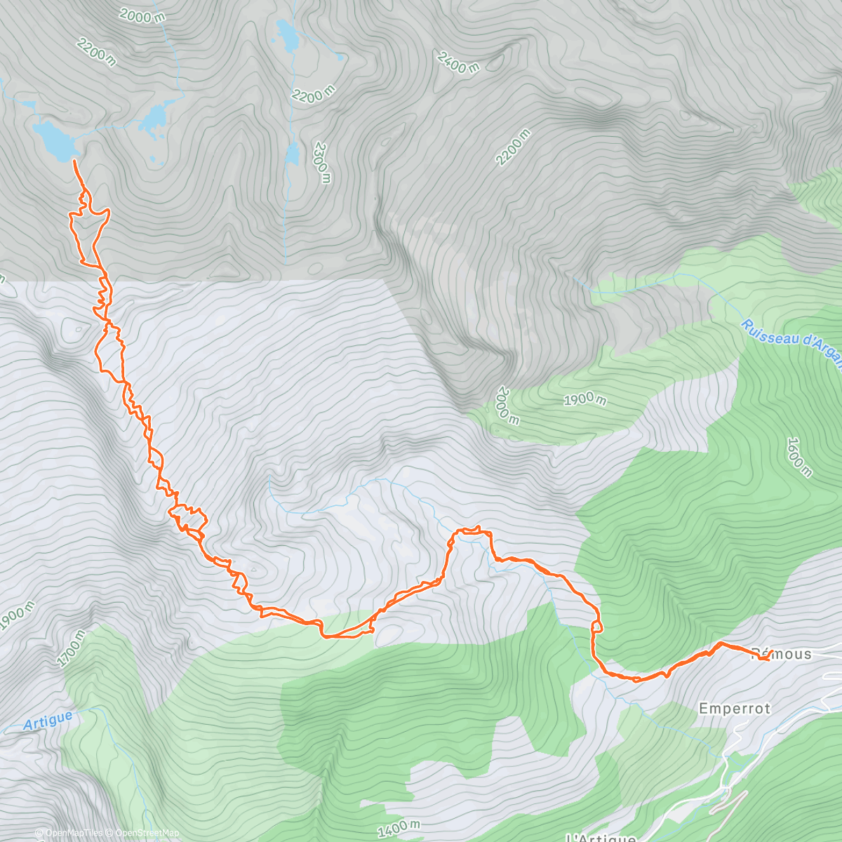 Map of the activity, Ski de randonnée le matin