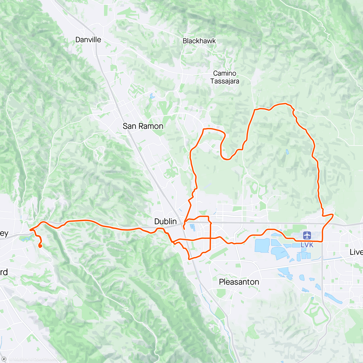 Map of the activity, Collier loop with the Thursday crew.