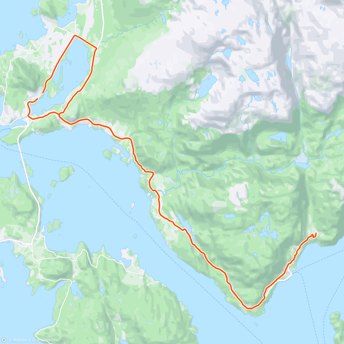 Map of the activity, Holmedal med Roger
