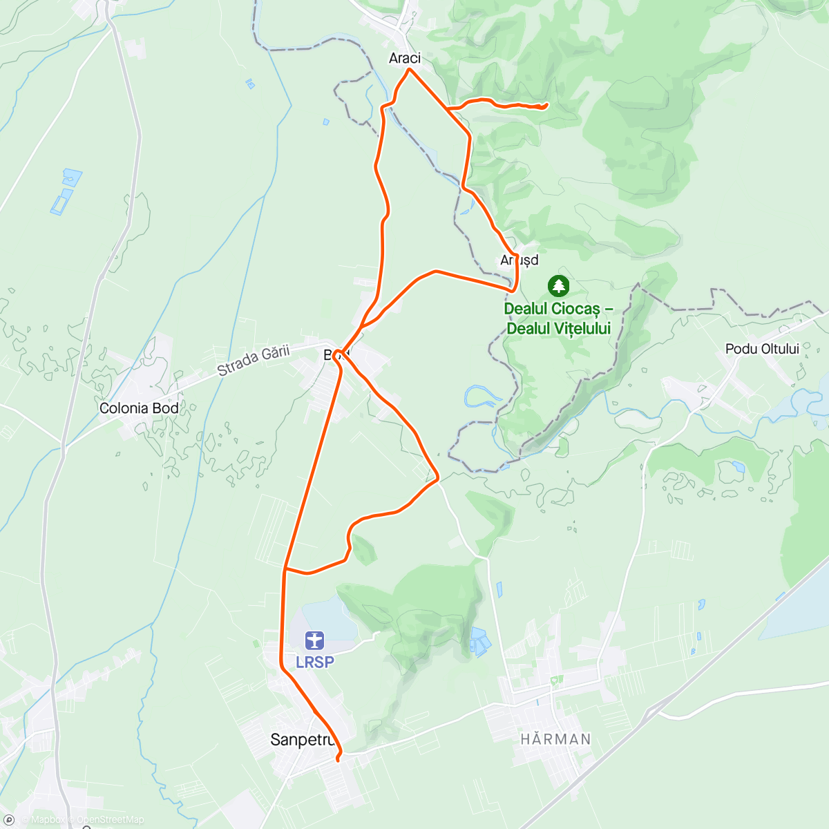 Карта физической активности (Afternoon Ride- on & off road 🔆)