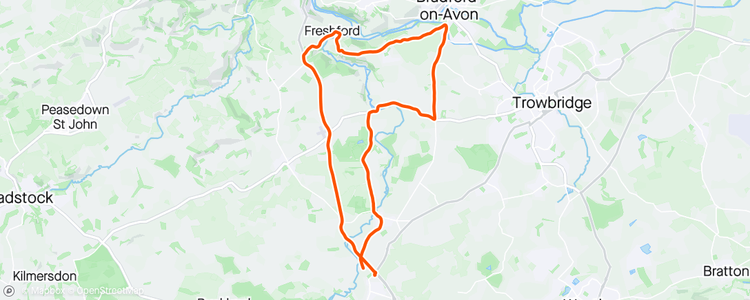 Map of the activity, Afternoon Ride