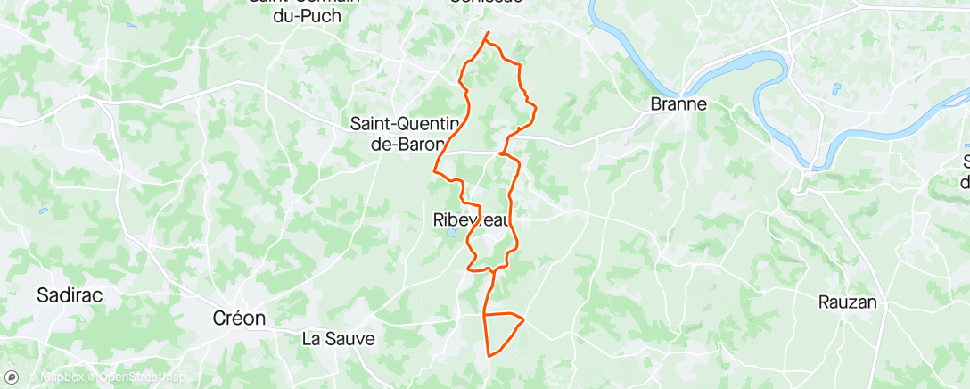 Map of the activity, Vélo route avec Matthieu Foussac.