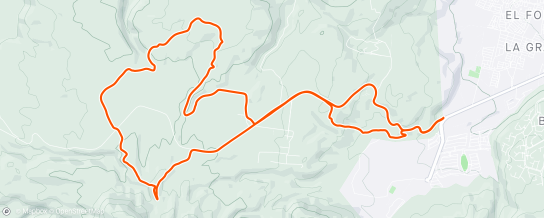 Mapa de la actividad (Vuelta en bicicleta de montaña matutina)