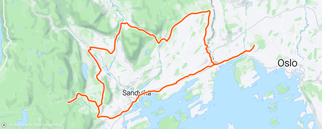 Mapa de la actividad, Steinshøgda Ø/Kirkerud/Vestmarksetra