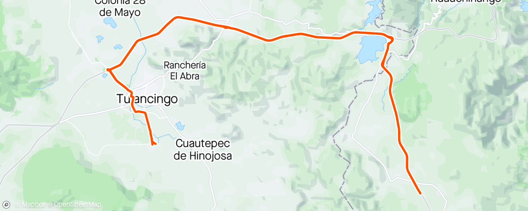 Map of the activity, Giro del coraje!! 👹💀 (rumbo a Chignahuapan)