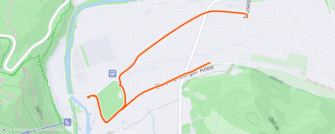 Map of the activity, Spaziergang am Nachmittag