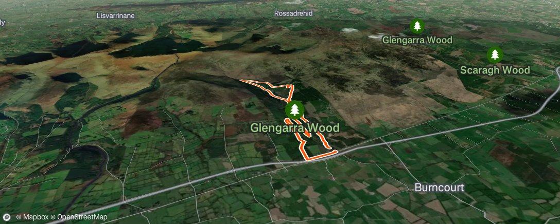 Map of the activity, Post ploughing trail run