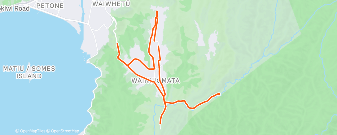 Map of the activity, Outdoor cycle