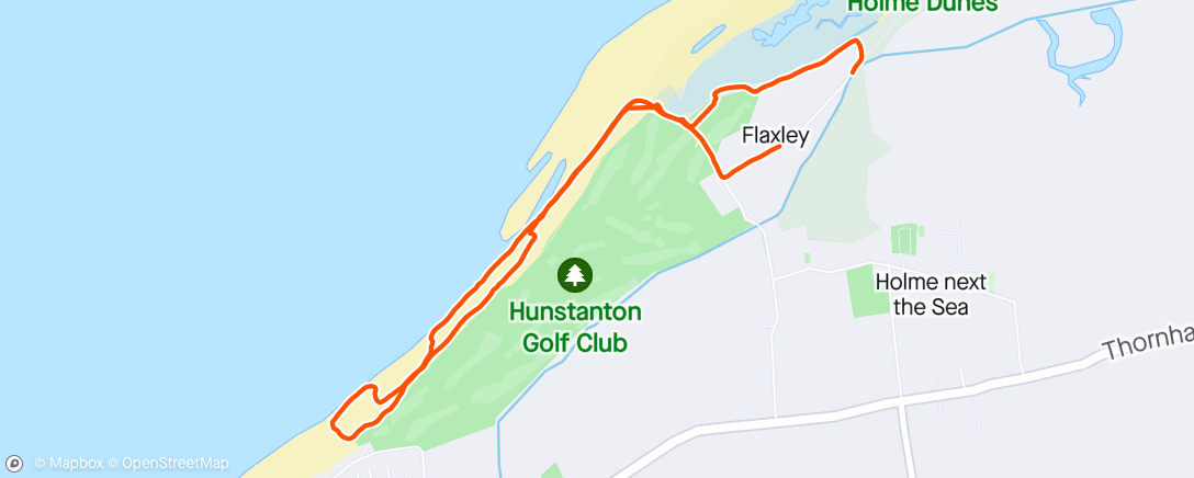 Mapa de la actividad, Easy jog exploring a bit of the coast