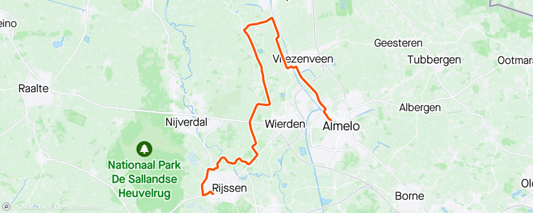Map of the activity, Almelo - Rijssen.