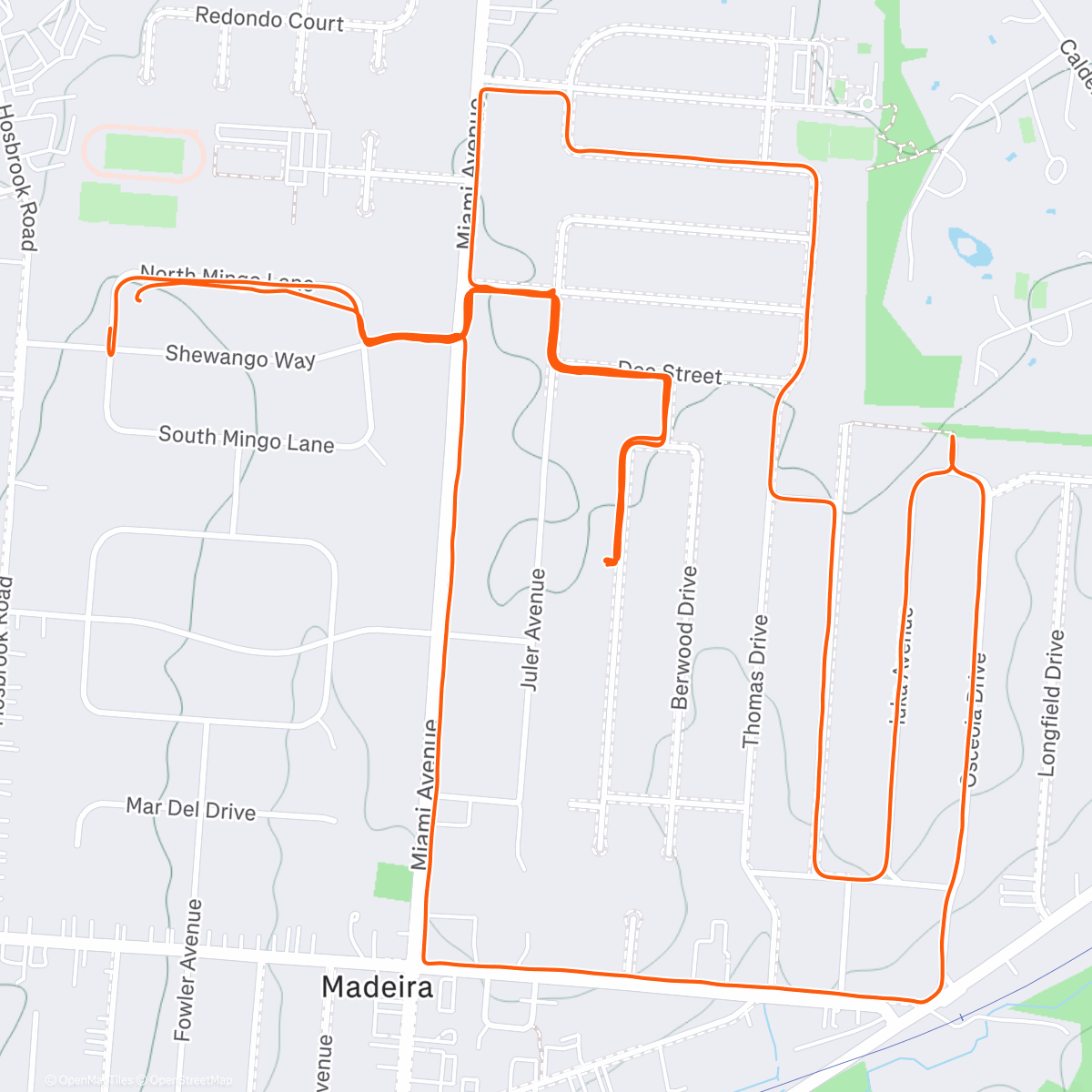 Map of the activity, Snowy Run