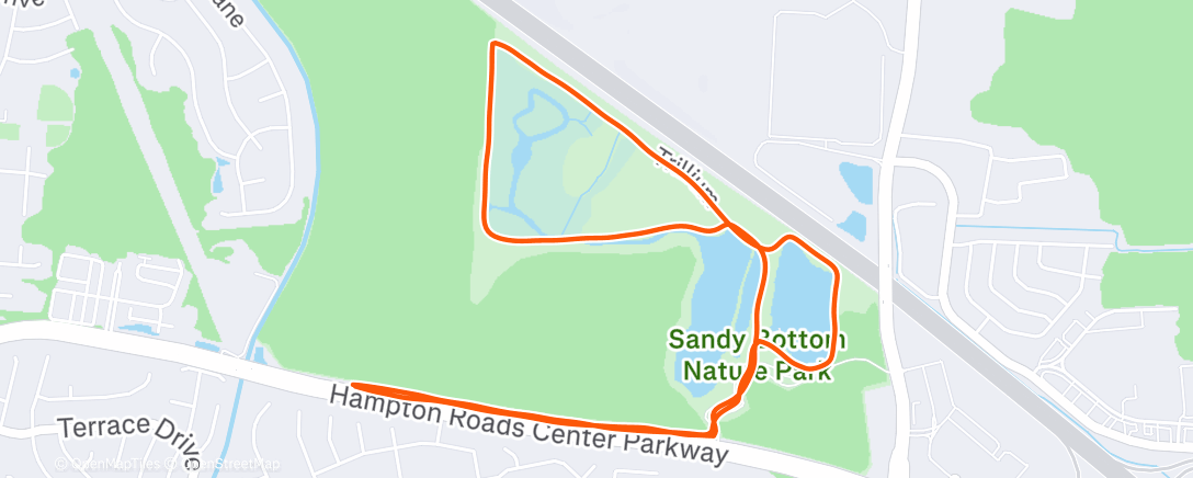 Map of the activity, Lunch Run