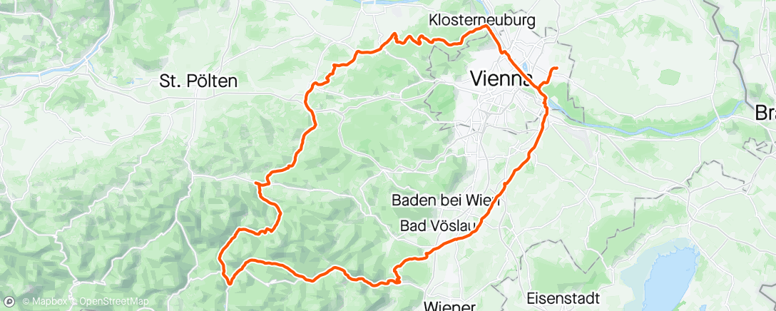 Map of the activity, Sonntagsradspazierfahrt