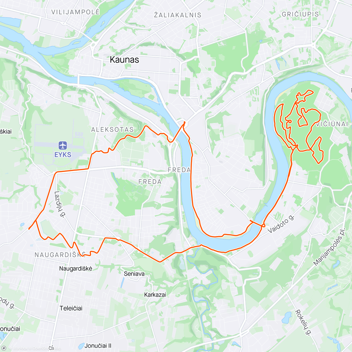 Mapa de la actividad (Ikikrepšininis Afternoon Mountain Bike Ride)