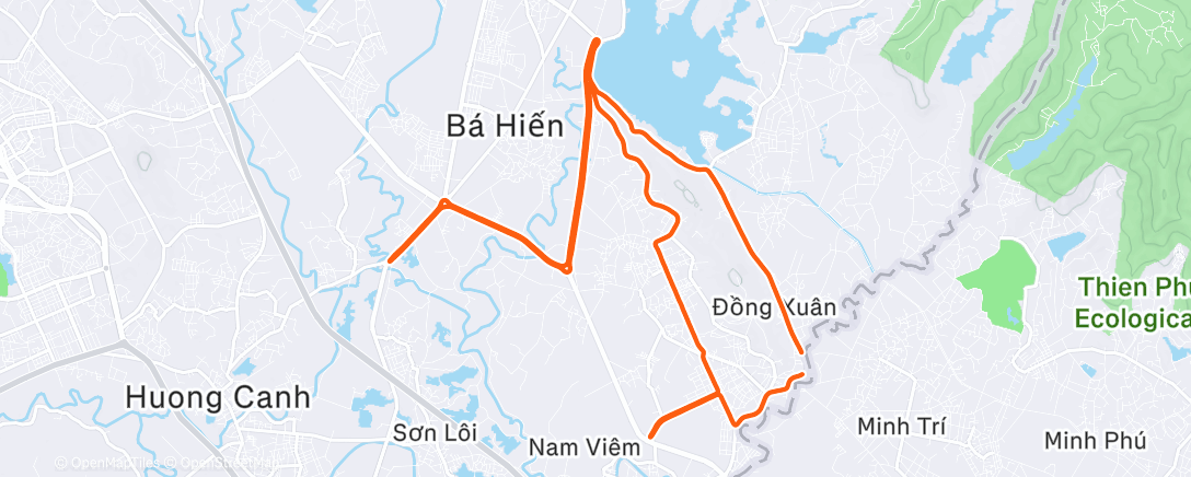 Map of the activity, Afternoon Ride