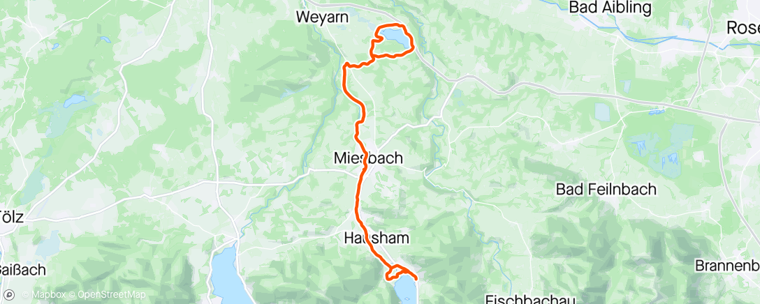 Карта физической активности (Vom Schliersee zum Seehamer See)