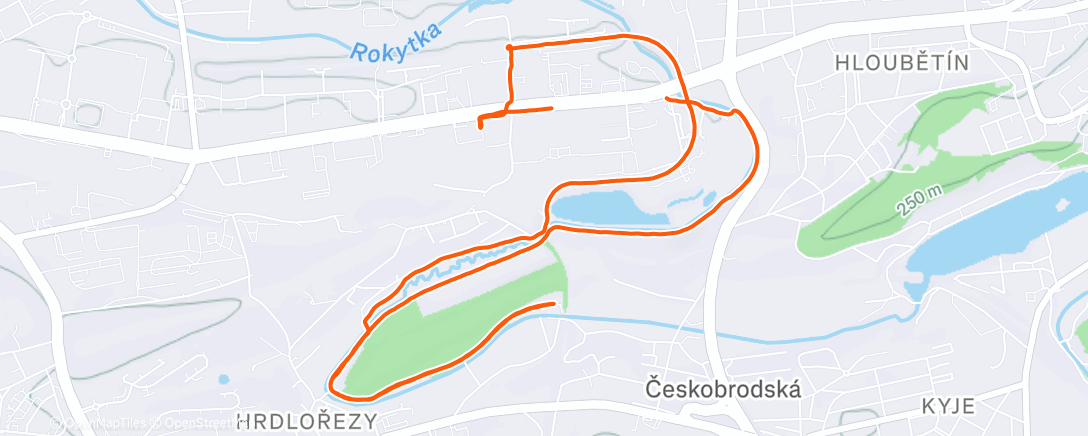 Map of the activity, Morning Run