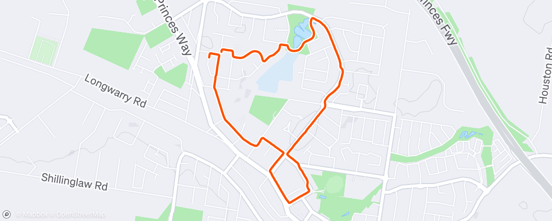 Mapa de la actividad (Afternoon Run)