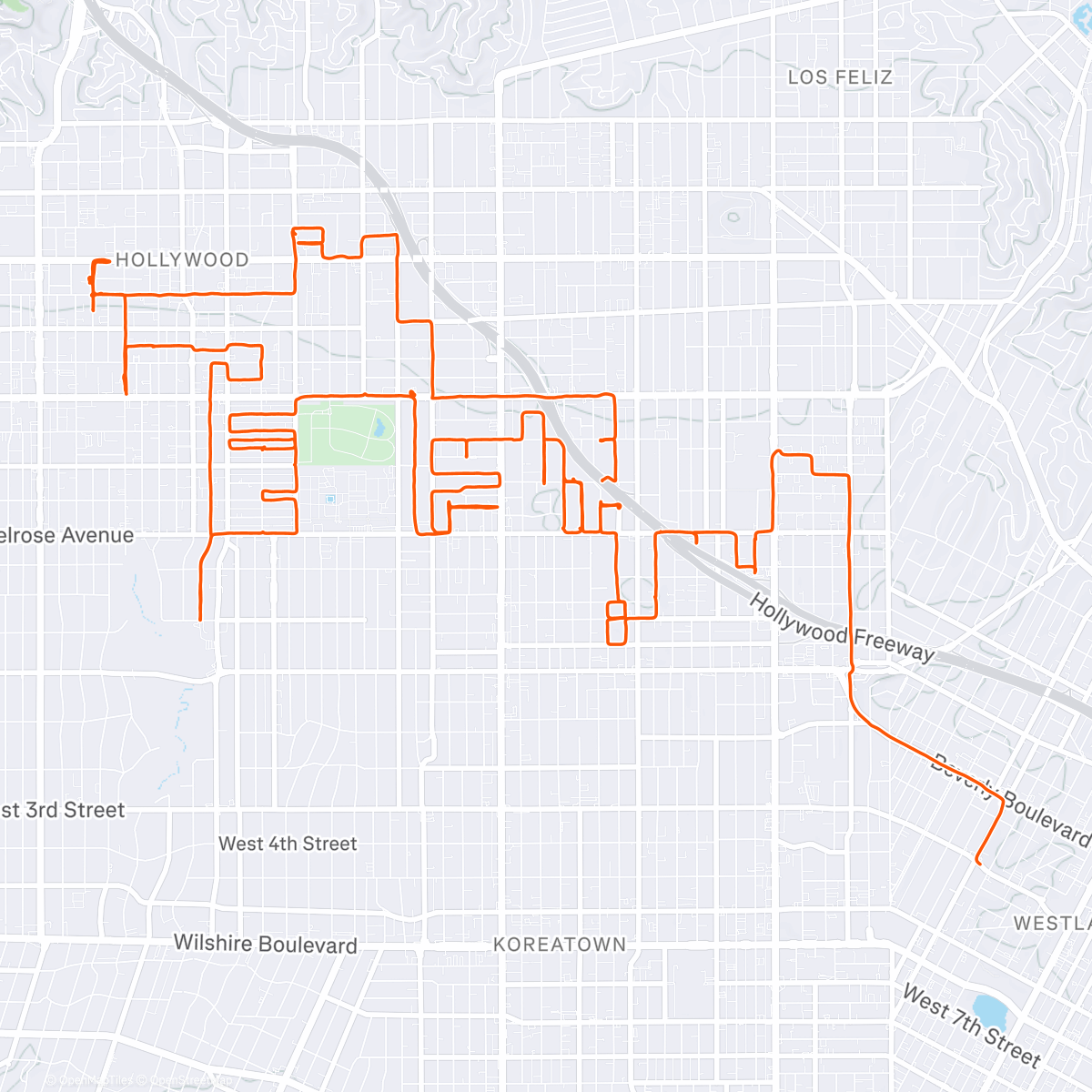 Map of the activity, Afternoon Ride