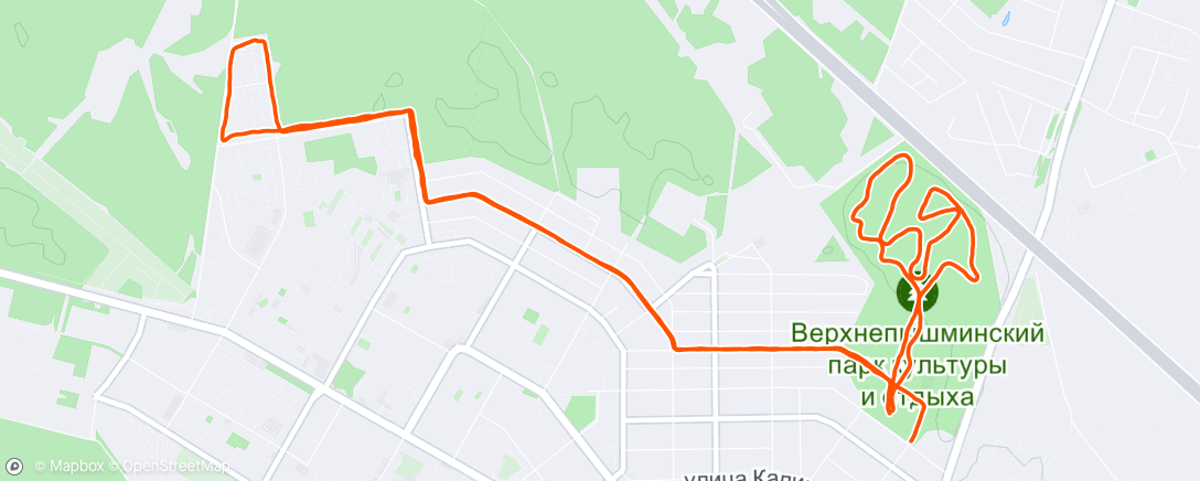 Map of the activity, Утренний забег